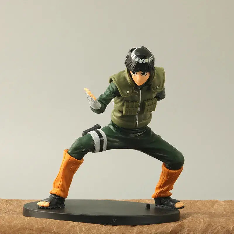 Green and orange naruto uzumaki action figure in dynamic stance with signature vest made of high-grade pvc material