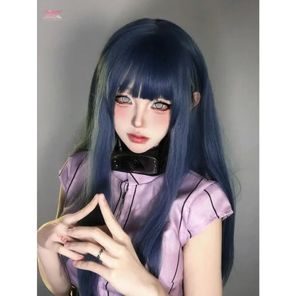 Black naruto headband with silver spiral emblem from naruto shippuden hinata hyuga cosplay set