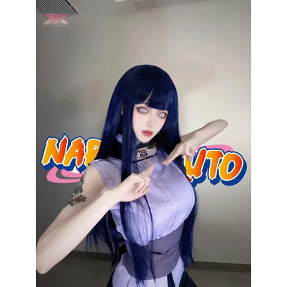 Lavender and gray naruto shippuden hinata hyuga cosplay set with high collar fitted bodice and matching belt