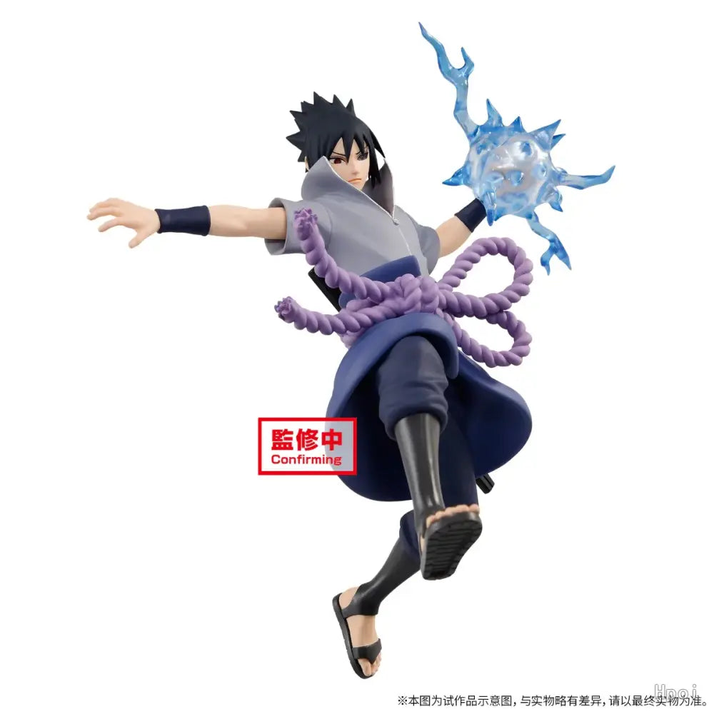 Naruto shippuden uzumaki naruto pvc statue 15cm gray and blue figure with purple rope holding blue chakra sphere