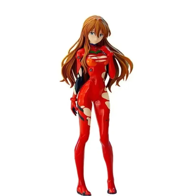 Neon genesis evangelion ayanami rei pvc figure 18cm featuring red and white unit-01 pilot with long orange hair