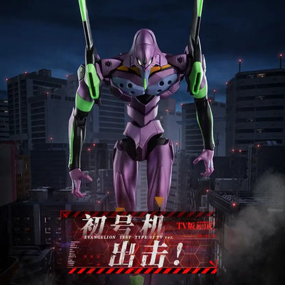 Neon genesis evangelion eva-01 figure legend edition featuring a purple and green mecha with black accents