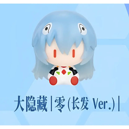 Neon genesis evangelion eva mini figurine magnetic fridge magnet featuring a light blue-haired eva mini with red cheeks