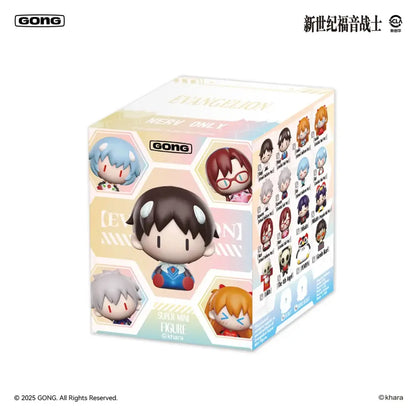 Gong brand neon genesis evangelion eva mini figurine collectible box with colorful chibi magnetic fridge magnets