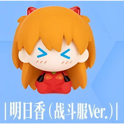 Orange-haired chibi eva mini figurine of asuka langley soryu in battle outfit magnetic fridge magnet