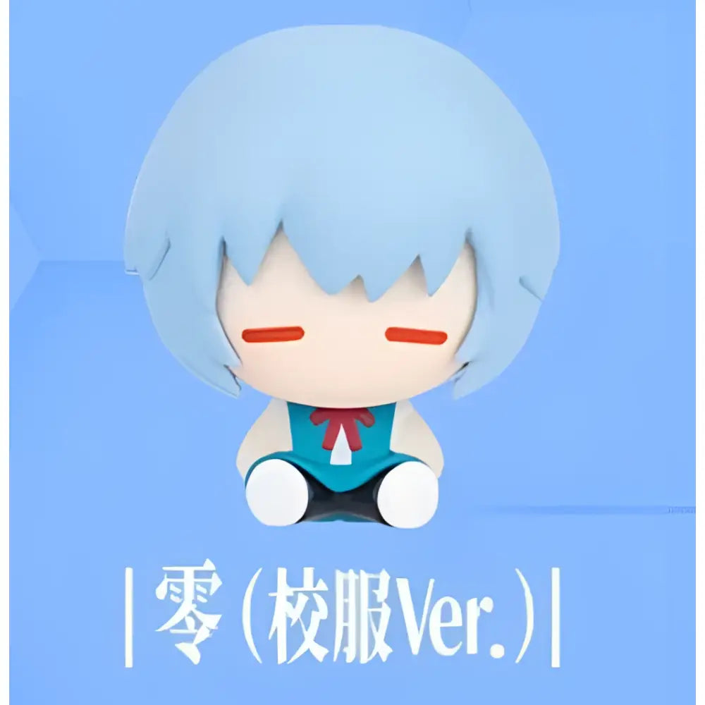 Neon genesis evangelion eva mini figurine with magnetic fridge magnet featuring a chibi character in teal uniform