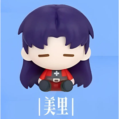 Purple-haired neon genesis evangelion mini figurine in red outfit with black boots magnetic fridge magnet
