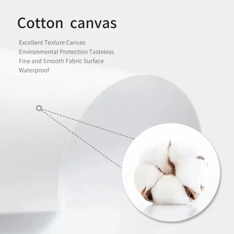White cotton canvas fabric with fine smooth texture waterproof for neon genesis evangelion shinji canvas self-sticker
