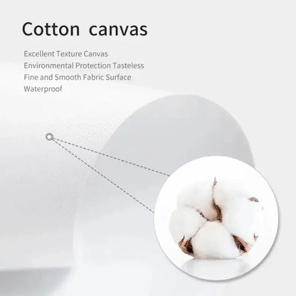 White cotton canvas sticker with smooth texture waterproof and eco friendly neon genesis evangelion shinji ikari design