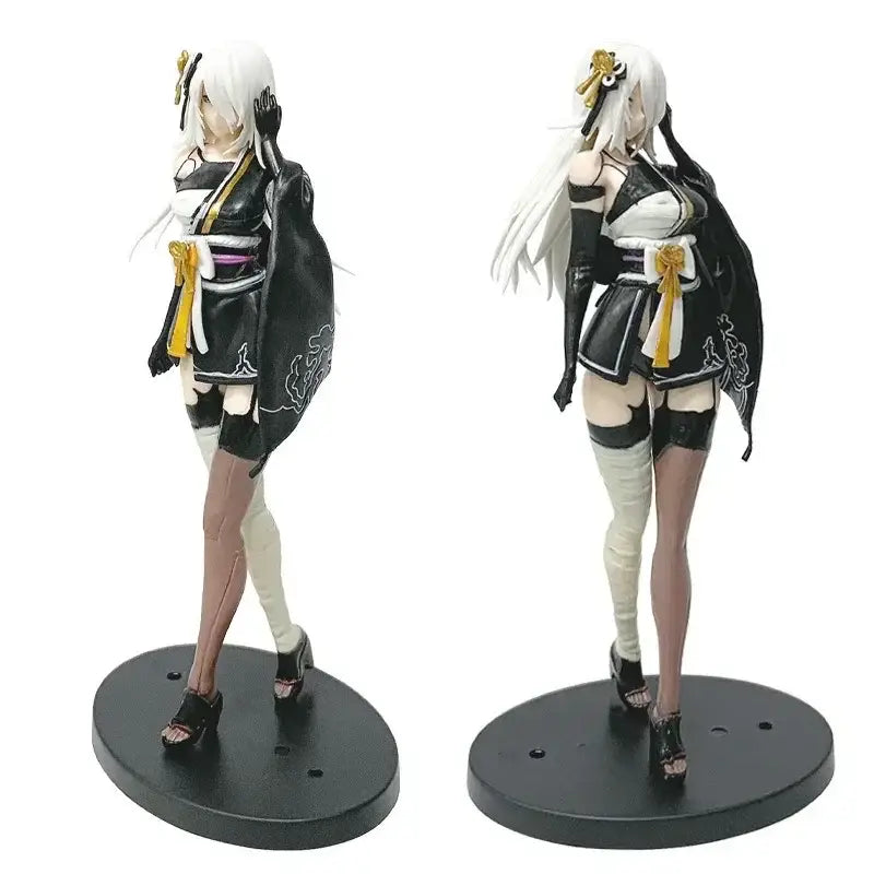 Nier automata yorha no 2 type b kimono figure pvc statue anime girl figure with silver hair and gold accents