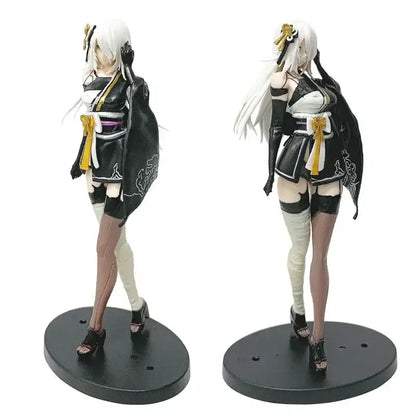 Nier automata yorha no 2 type b kimono figure pvc statue anime girl figure with silver hair and gold accents