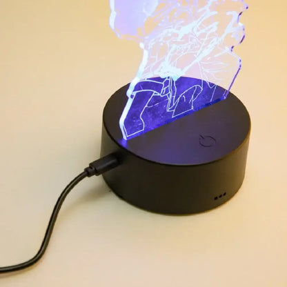 One piece crew 3d led lamp translucent blue acrylic night light with remote control for living room decor