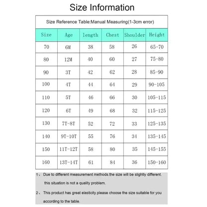 Size reference table in centimeters for one piece luffy and zoro football jersey quick dry sizes 70 to 160