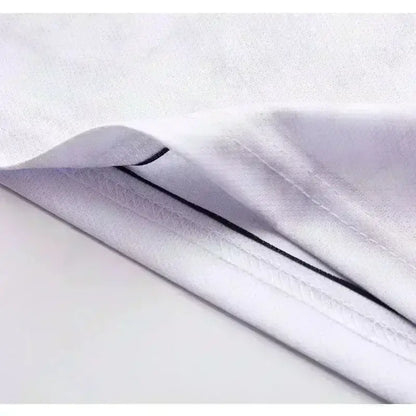 White textured fabric with black stitching on the edge of the one piece luffy and zoro football jersey quick-dry