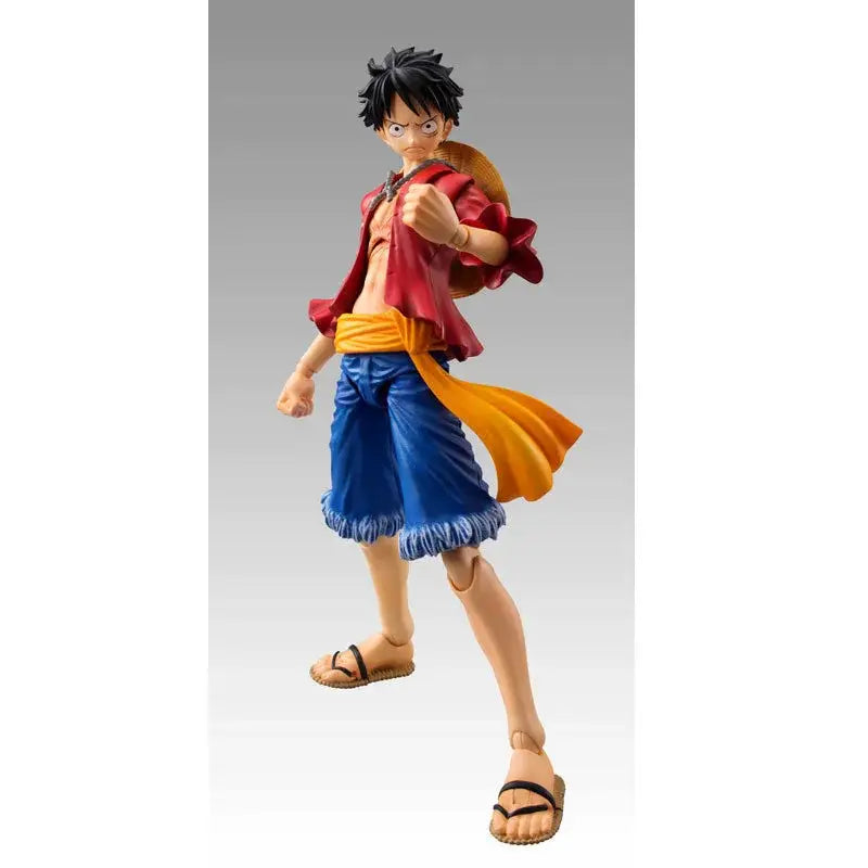 Detailed articulated pvc luffy action figure from one piece featuring vibrant colors and dynamic pose for collectors and fans