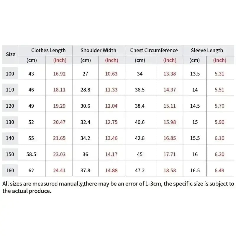 Size chart for women’s cotton short sleeve one piece monkey d luffy t-shirt with measurements in cm and inches