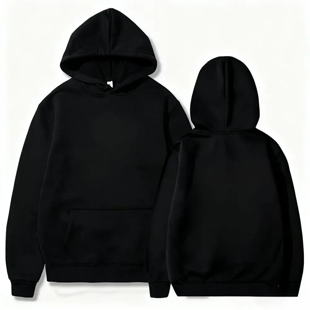 Black cotton one piece zoro oversized hoodie with front pouch pocket and ribbed cuffs for casual wear
