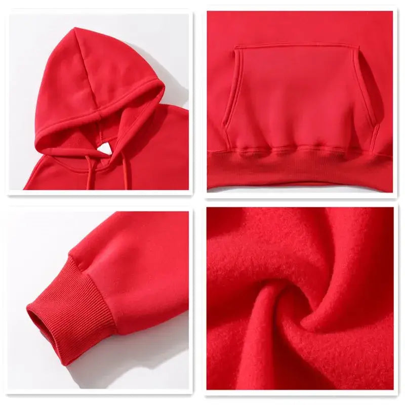 Bright red punch man saitama oversized hoodie with soft fleece texture and ribbed cuffs perfect for casual wear