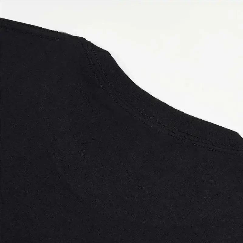 Black cotton crewneck t-shirt featuring a neatly stitched neckline from punch man saitama unisex collection