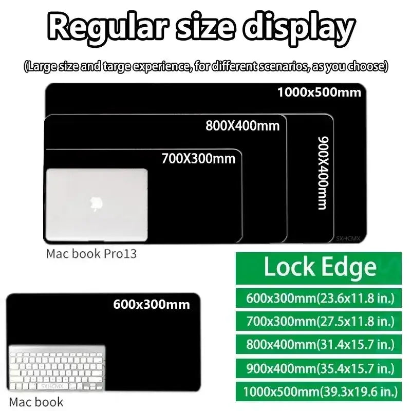 Black rectangular bulbasaur mouse pad desk mat with matte finish designed for macbook pro 13 and standard macbook