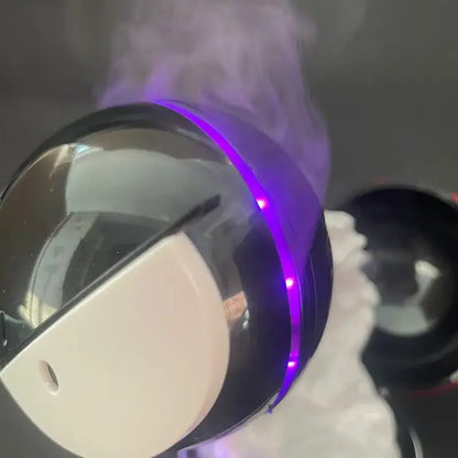 Pokemon gastly humidifier night light spherical black and white LED desktop decor with glowing purple mist ring