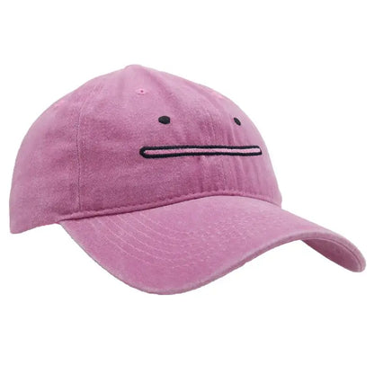 Soft pink plush knit style pokemon gengar knitted hood hat with minimalist embroidered face design