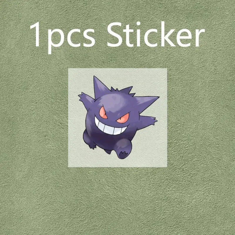 Purple gengar pendant necklace with glowing red eyes and sharp teeth in hip hop style accessory design