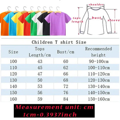 Colorful Pokemon Pikachu and Eevee cotton t-shirt for kids and adults featuring solid orange yellow red green white black and purple hues