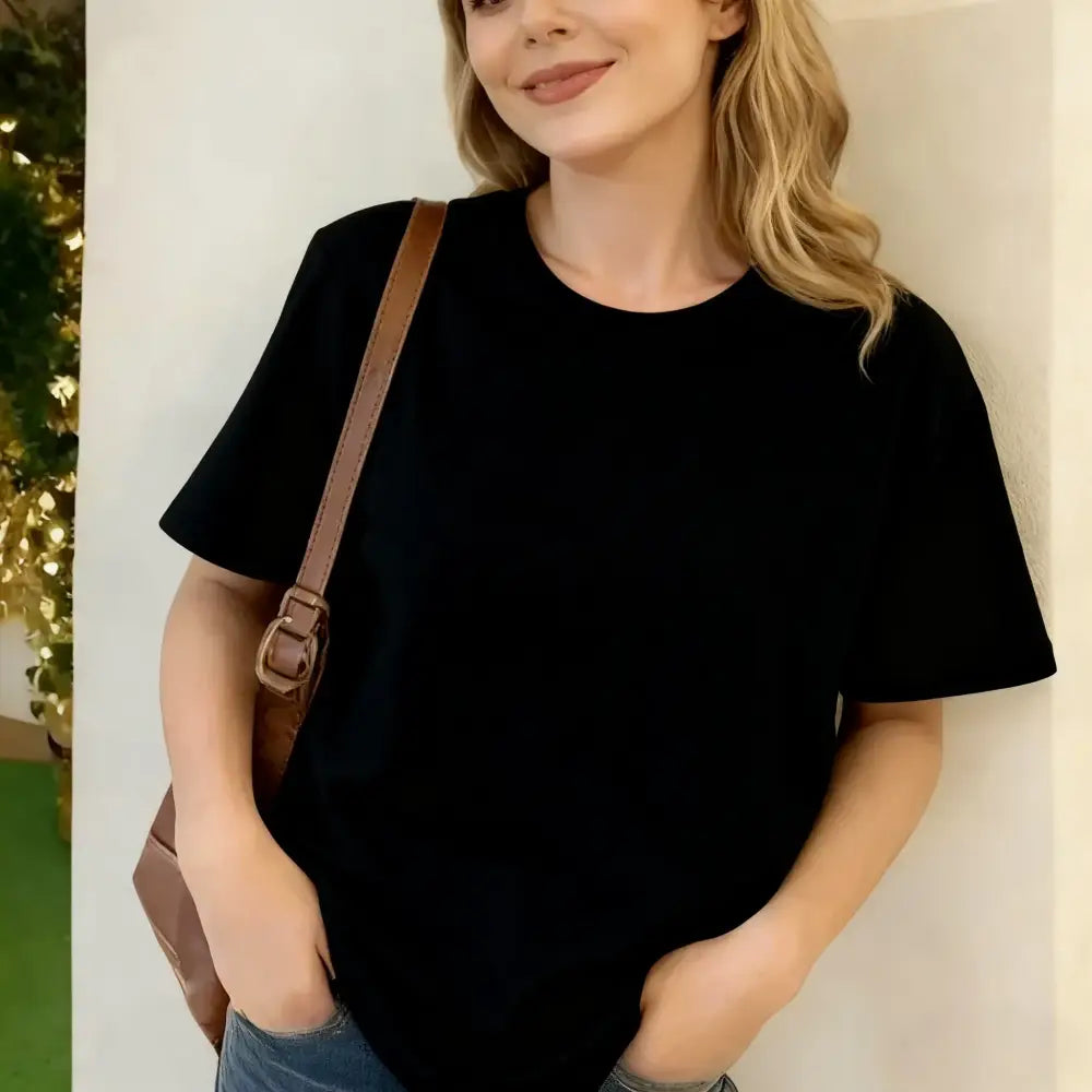 Black sailor moon graphic t-shirt with breathable cotton short sleeve and relaxed fit for casual wear