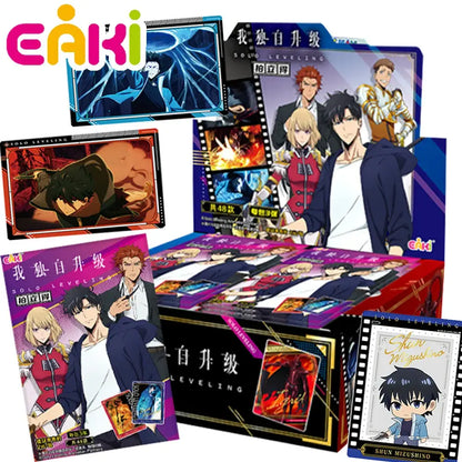 Eaki solo leveling character polaroid cards set with vibrant colorful packaging featuring mr ur ssr character art