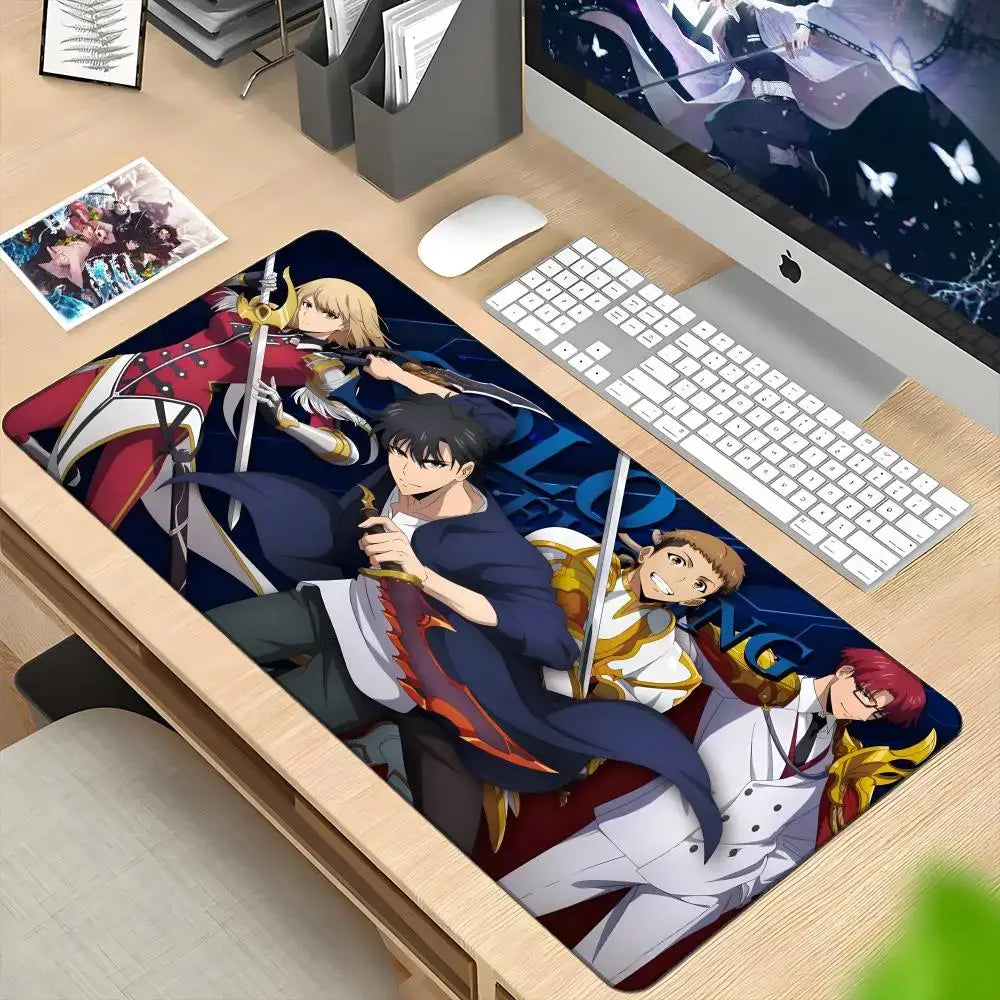 Rectangular solo leveling sung jin-woo gaming mouse pad xxl 90x40cm with vibrant sword art online anime artwork