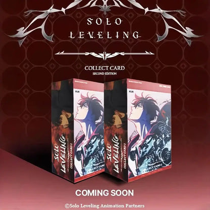 Red and black collectible card box for solo leveling sung jinwoo korean edition second edition