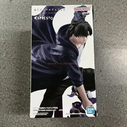 Black and white solo leveling sung jinwoo pvc figurine by bandai namco in a dynamic pose collectible statue