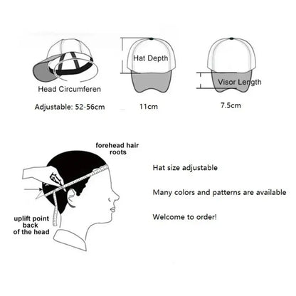 Sprunkis cartoon baseball cap breathable mesh kids hat in grayscale technical diagram with curved brim and structured crown
