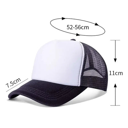 Black and white steal a brainrot anime baseball cap with mesh back panel for kids and adults