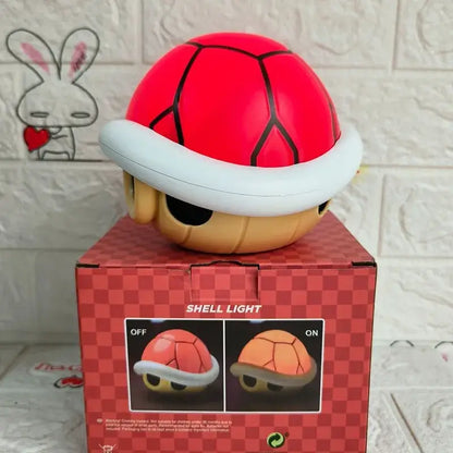 Super Mario question mark brick LED lamp red and white shell night light with black patterns and built-in rechargeable battery