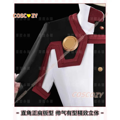 Black and maroon sword art online cosplay jacket with gold circular buttons for asuna uniform outfit