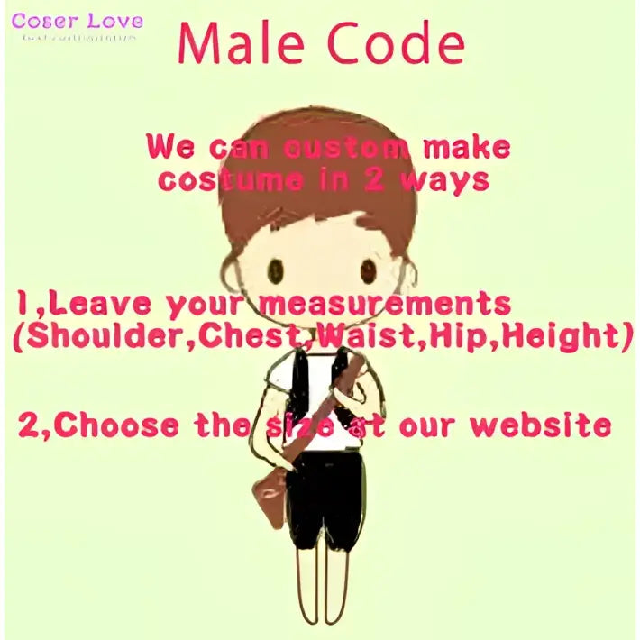 Cartoon illustration of a male character wearing black shorts white shirt with suspenders and red shoulder bag for sword art online cosplay
