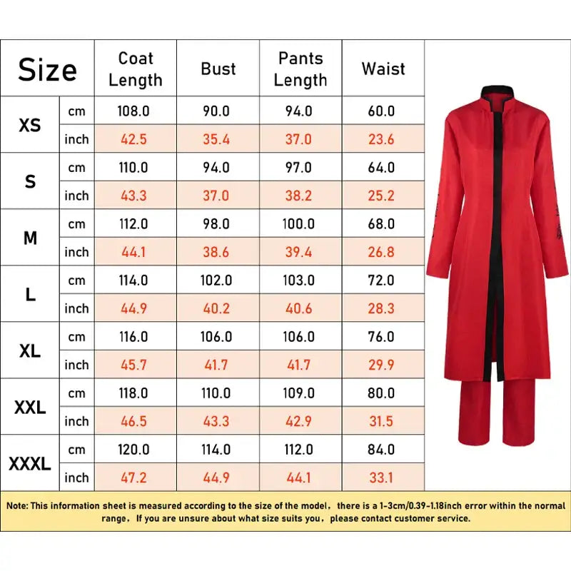 Red uniform long coat with black inner lining and subtle sleeve detailing from izana kurokawa red uniform costume