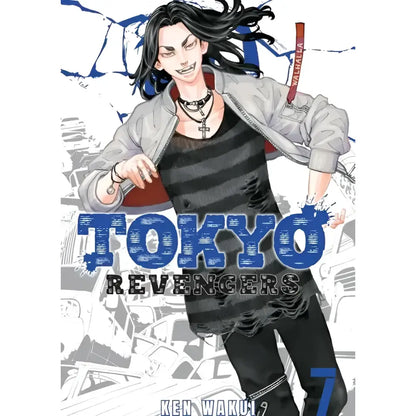 Tokyo revengers canvas wall art featuring volume 7 cover with main character in gray jacket and dark pants home decor