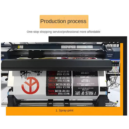Black and white spray-printing machine with red logo producing vinland saga manga poster hd waterproof wall art