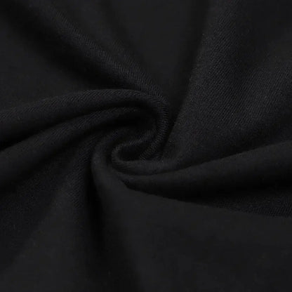Black soft-textured ribbed fabric of vinland saga y2k t-shirt featuring thorfinn and askeladd design