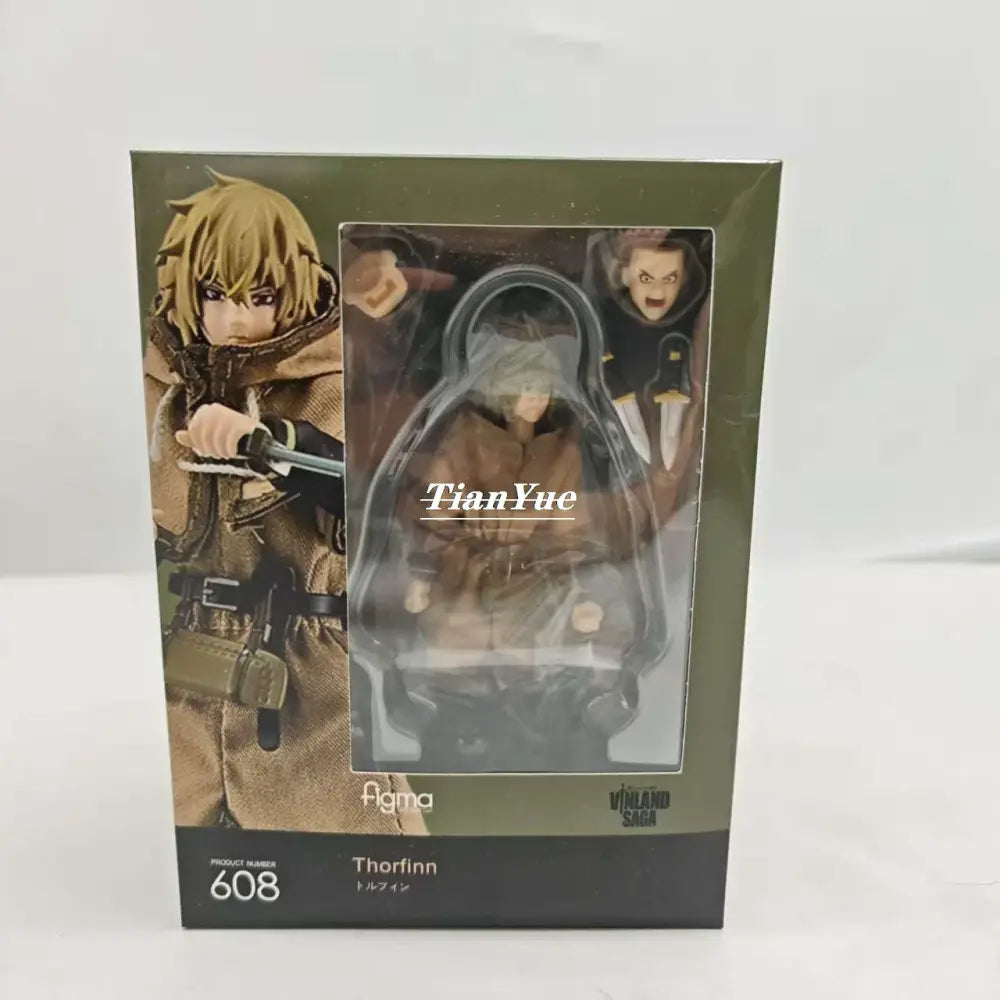 Vinland saga thorfinn karlsefni action figure 15cm pvc with articulated limbs in brown and beige outfit in original box