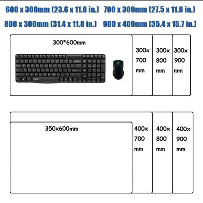Black ergonomic keyboard and mouse set with glowing green light on saga thorfinn mouse pad rubber anti slip surface